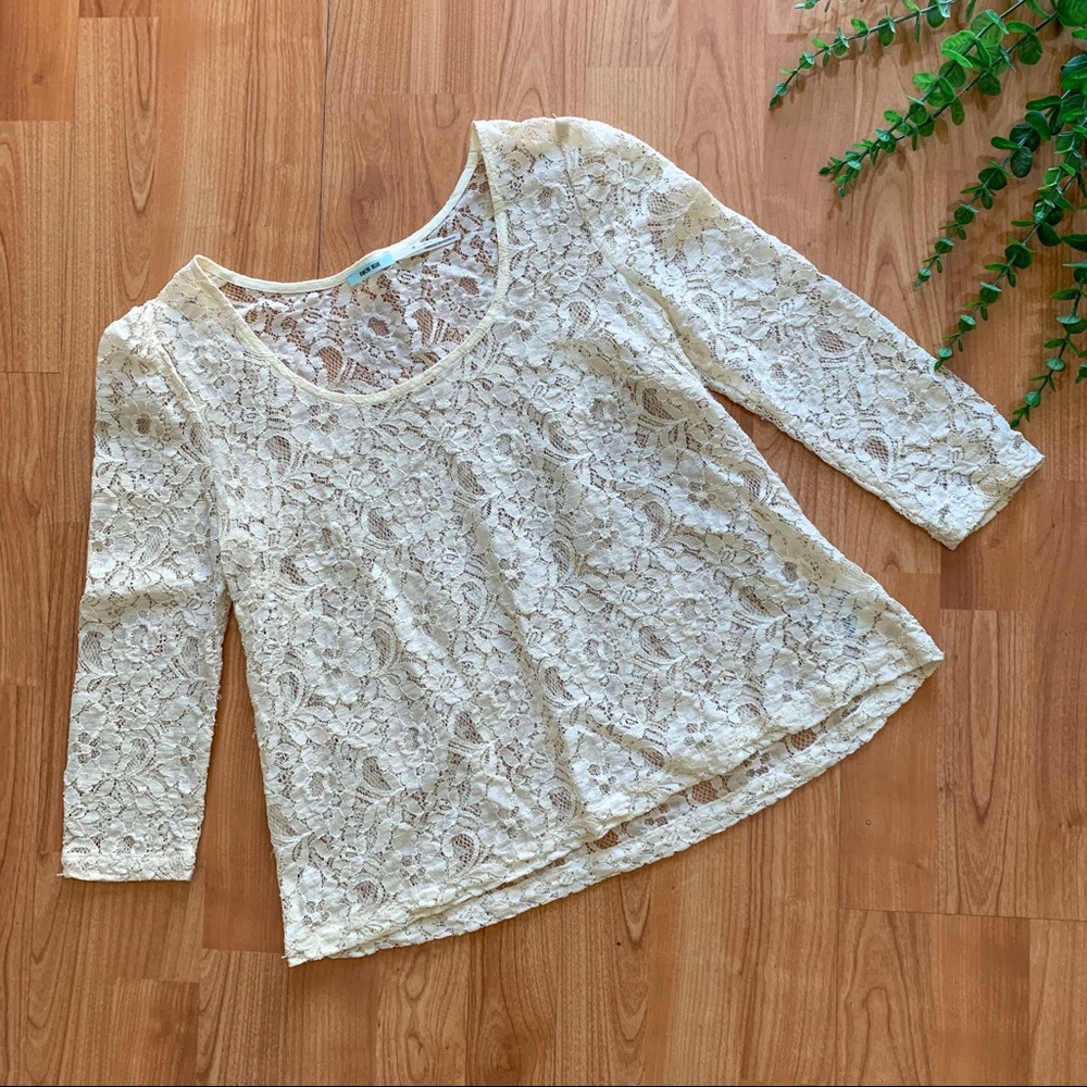 Urban Outfitters Kimchi Blue Sheer Lace Top